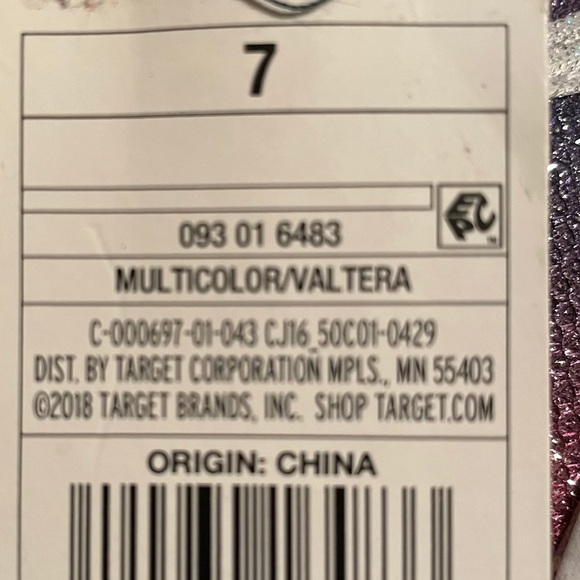 NWT rainbow sparkly baby toddler girl 7 slip on shoes - Picture 6 of 6